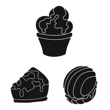 Tatlılık ve ürün sembolü yalıtılmış nesne. Tatlılık ve tatlı hisse senedi vektör çizim.