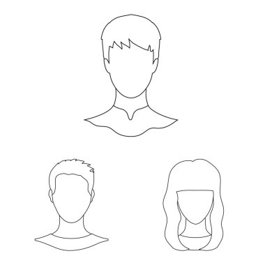 Professional vektör çizim ve fotoğraf oturum açın. Profesyonel kümesi ve hisse senedi için profil vektör simgesi.