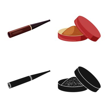 Çöp yalıtılmış nesne ve stop sembolü. Hisse senedi için çöp ve alışkanlık vektör simge topluluğu.