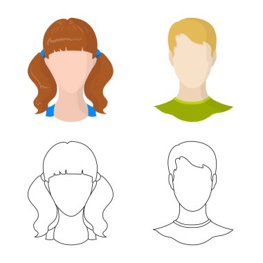 Profesyonel ve fotoğraf logo vektör Illustration. Web için profesyonel ve profil hisse senedi simgesi kümesi.