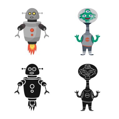 Astronomi ve teknoloji işareti vektör tasarımı. Hisse senedi için Astronomi ve gökyüzü vektör simge kümesi.