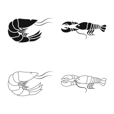 Meze ve okyanus logosu yalıtılmış nesne. Web için meze ve incelik hisse senedi simgesi kümesi.