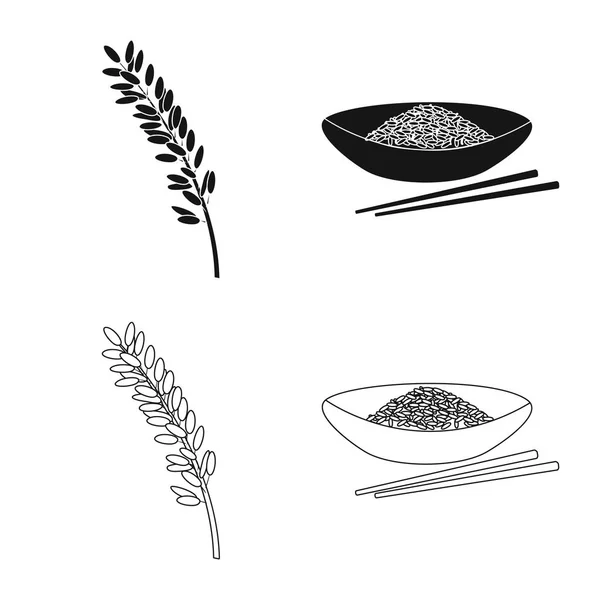 Vektorové ilustrace plodiny a ekologické ikonu. Sběr plodin a vaření vektorové ikony pro stock. — Stockový vektor