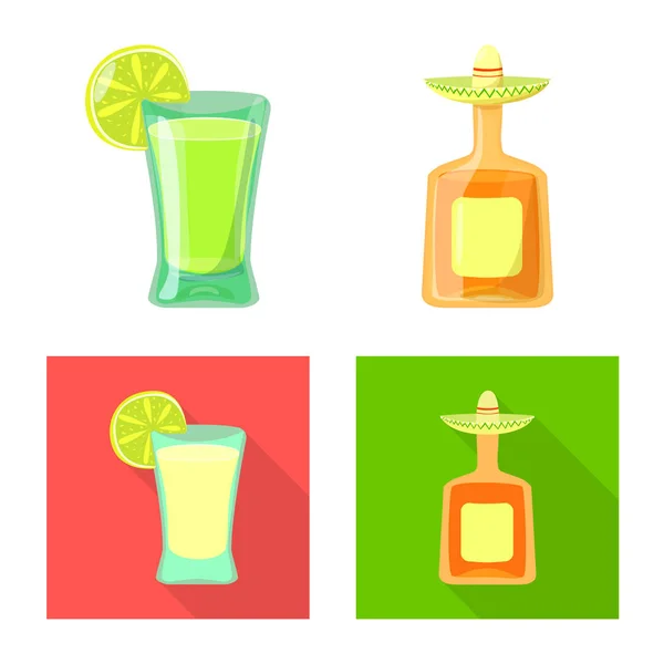 Isolated object of cafe and Latin symbol. Collection of cafe and national vector icon for stock. — Stock Vector