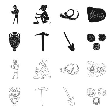 Hikaye ve öğeleri logosu yalıtılmış nesne. Hikaye ve öznitelikleri koleksiyonu vektör hisse senedi simgesi.