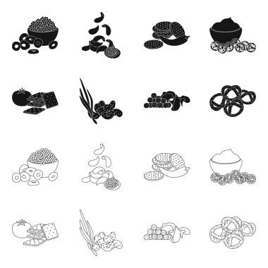 Tat ve daiç simge vektör tasarımı. Tat ve web için organik hisse senedi simgesi.