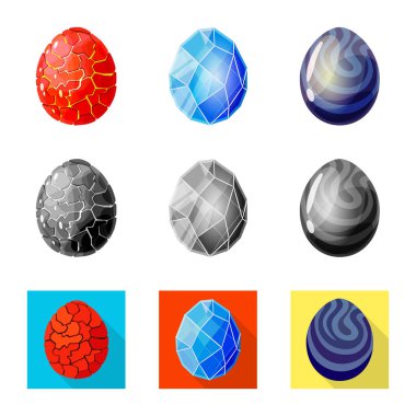 Hayvan ve tarih öncesi logo vektör tasarımı. Hayvan ve sevimli hazır vektör çizim seti.