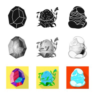 Hayvan ve tarih öncesi simge vektör tasarımı. Web için hayvan ve sevimli hisse senedi simgesi kümesi.