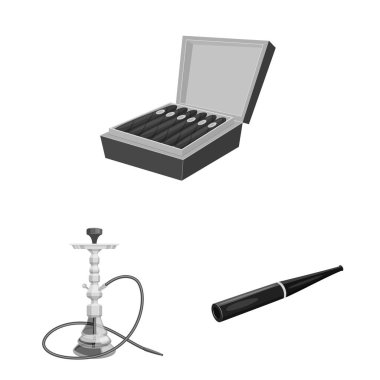 Sağlık ve nikotin işareti vektör Illustration. Sağlık ve istatistik stok vektör çizim koleksiyonu.