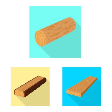 Malzeme ve doğa simge vektör Illustration. Malzeme ve ham hisse senedi vektör çizim koleksiyonu.