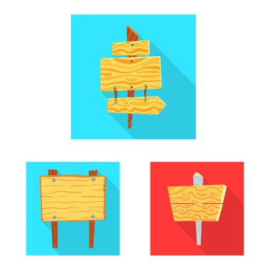 Ham ve ahşap simge izole nesne. Ham ve orman stok vektör illüstrasyonunun toplanması.