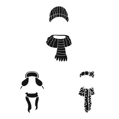 Kumaş ve hava logosu vektör tasarımı. Stok için kumaş ve moda vektör simgesi koleksiyonu.
