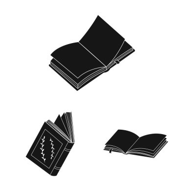 Vektör tasarım Illustration ve bilgi logosu. Web için Illustration ve kitaplık stok sembolü seti.