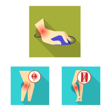 Hasar ve yara logo vektör Illustration. Hasar ve render vektör simgesini hissenin koleksiyonu.