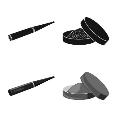 Çöp tasarımını vektör ve sembol durdurmak. Çöp ve alışkanlık hisse senedi vektör çizim seti.