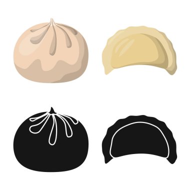 Ürünler ve pişirme simge vektör tasarımı. Ürünler ve meze hisse senedi vektör çizim koleksiyonu.