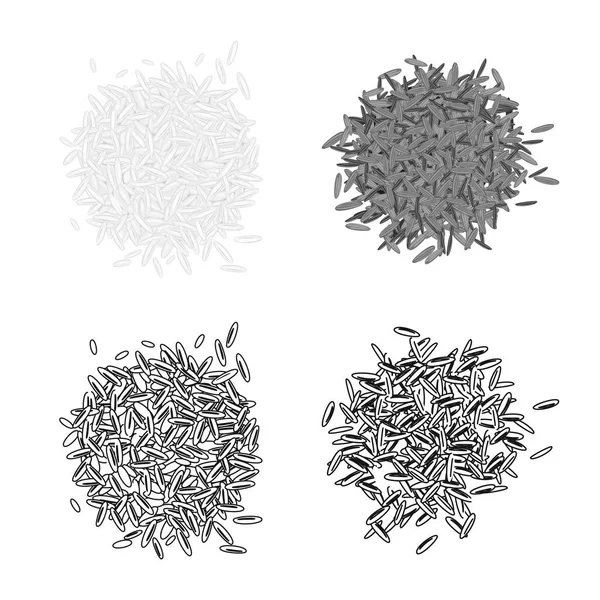 Progettazione vettoriale di coltura e segno ecologico. Set di illustrazione vettoriale raccolto e brodo di cottura . — Vettoriale Stock