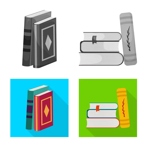 Ilustração vetorial de treinamento e logotipo da capa. Conjunto de treinamento e ilustração do vetor de estoque da livraria . — Vetor de Stock