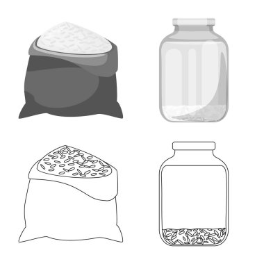 Kırpma ve ekolojik sembolü vektör tasarımı. Kırpma ve hisse senedi vektör çizim pişirme koleksiyonu.