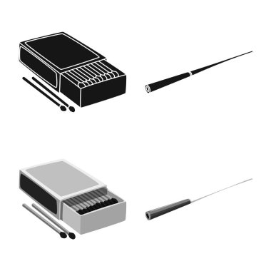 Çöp illüstrasyon vektör ve logo durdurmak. Çöp ve alışkanlık hisse senedi vektör çizim seti.