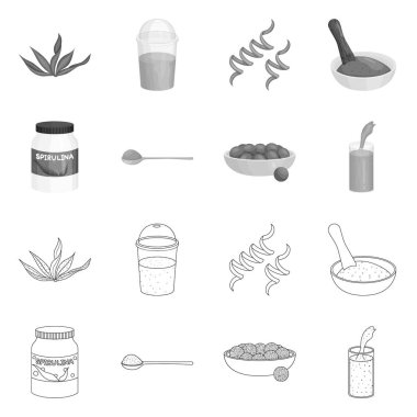 Protein ve deniz işareti yalıtılmış nesne. Protein ve web için doğal hisse senedi simgesi toplama.