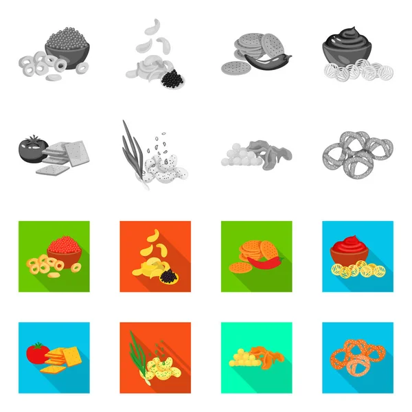 Illustration vectorielle du goût et icône de la saison. Ensemble de goûts et icône vectorielle bio pour stock . — Image vectorielle