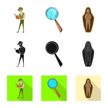 Hikaye ve bileşen sembolü yalıtılmış nesne. Web için hikaye ve öznitelikleri hisse senedi simgesi kümesi.