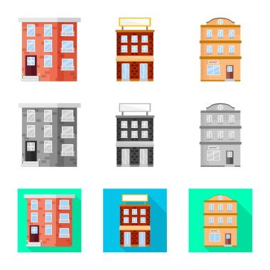 Belediye izole nesnesini ve merkezi sembolü. Belediye ve Emlak hisse senedi simgesi için web topluluğu.