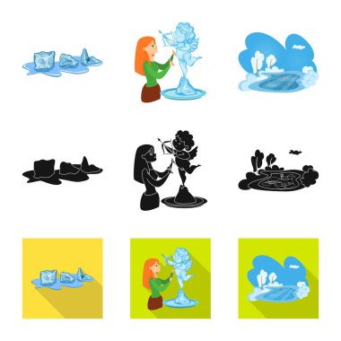 Doku ve donmuş işareti vektör tasarımı. Doku ve hisse senedi için şeffaf vektör simge kümesi.