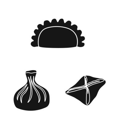 Mutfak vektör tasarımı ve meze sembolü. Mutfak koleksiyonu ve gıda stok vektör illüstrasyon.