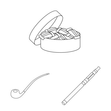 Sağlık ve nikotin sembolü vektör illüstrasyon. Sağlık ve istatistik stok vektör illüstrasyon toplama.