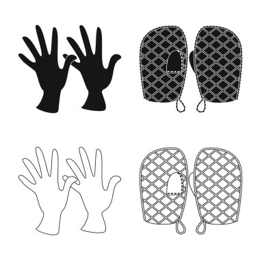 Siluet ve güvenlik işareti vektör tasarımı. Siluet ve konfor hisse senedi vektör çizim seti.