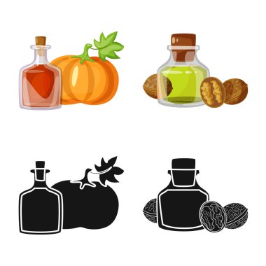 Sağlıklı ve sebze işareti yalıtılmış nesne. Tarım hisse senedi vektör çizim ve sağlıklı kümesi.