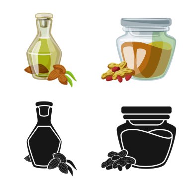 Sağlıklı ve sebze logosu yalıtılmış nesne. Sağlıklı kümesi ve web için tarım hisse senedi simgesi.