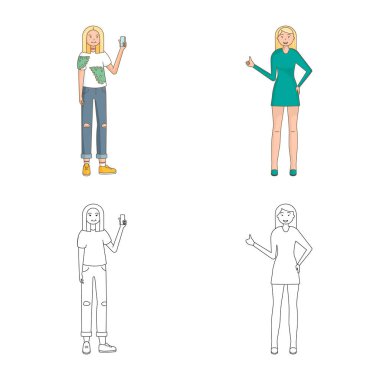 Duruş ve ruh sembolü yalıtılmış nesne. Duruş ve web için kadın hisse senedi simgesi.