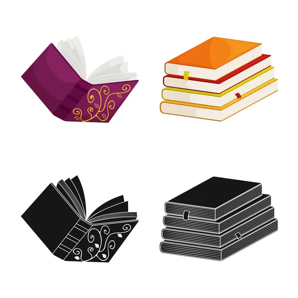 Vectorillustratie van opleiding en dekking pictogram. Aantal opleidings- en boekhandel voorraad vectorillustratie. — Stockvector