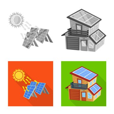 Yenilik ve teknoloji simgesi yalıtılmış nesne. Yenilik ve doğa vektör simgesini hissenin koleksiyonu.