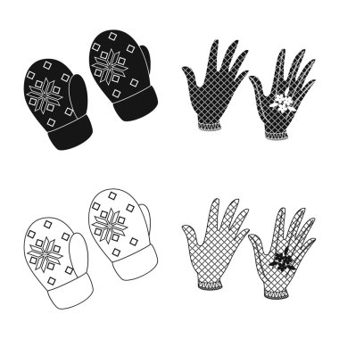 Siluet ve emanet logosu yalıtılmış nesne. Hisse senedi için konfor ve siluet vektör simge kümesi.