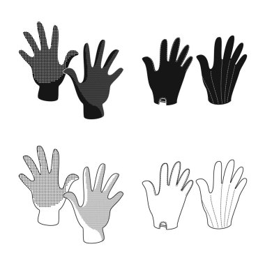 Siluet ve güvenlik simgesi yalıtılmış nesne. Hisse senedi için konfor ve siluet vektör simge kümesi.