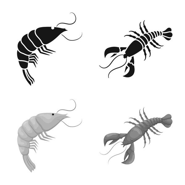 Векторный дизайн закусок и океанского символа. Набор закусок и деликатесов символ запасов для интернета
.