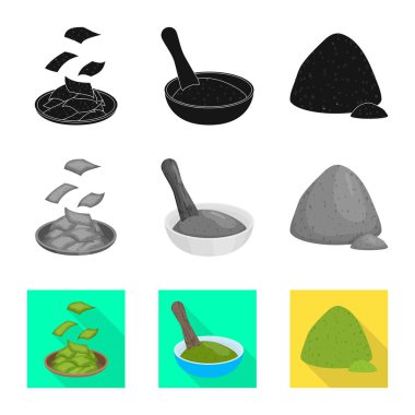 Protein ve deniz logo vektör tasarımı. Protein ve web için doğal hisse senedi simgesi.