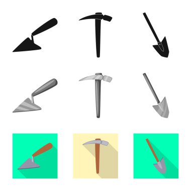 Hikaye ve öğeleri simge vektör tasarımı. Web için hikaye ve öznitelikleri hisse senedi simgesi kümesi.