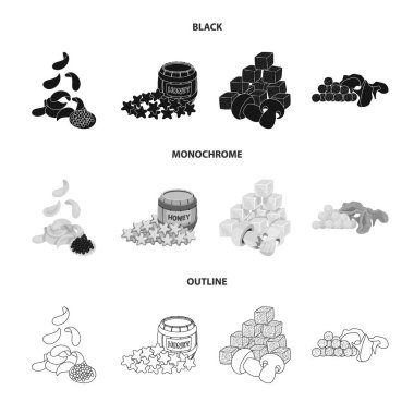 Tat ve daiç simge vektör tasarımı. Tat ve organik hisse senedi vektör çizim.