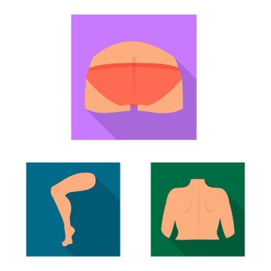 Vücut ve bölümü logo vektör tasarımı. Hisse senedi için vücut ve anatomi vektör simge topluluğu.