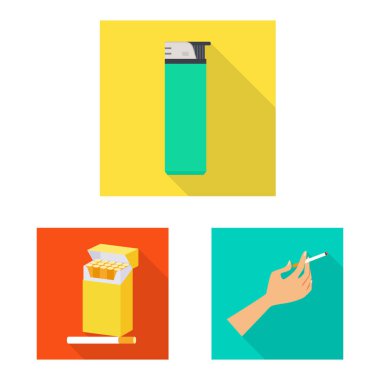 Duman ve istatistik simgesivektör tasarımı. Web için duman ve stop stok sembolü seti.