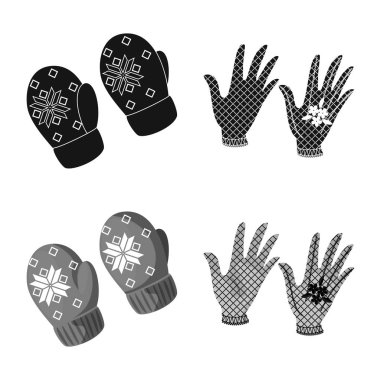 Siluet ve güvenlik işareti vektör Illustration. Hisse senedi için konfor ve siluet vektör simge kümesi.