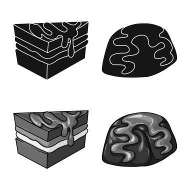 Şekerleme ve mutfak simge vektör Illustration. Şekerleme ve ürün hisse senedi simgesi için web topluluğu.