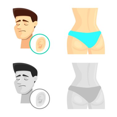 Hastane ve işaret işleme vektör Illustration. Hastane ayarla ve hisse senedi simgesi web için yardım.