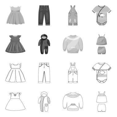 Moda ve giysi logo vektör tasarımı. Moda ve pamuk stok vektör çizim topluluğu.