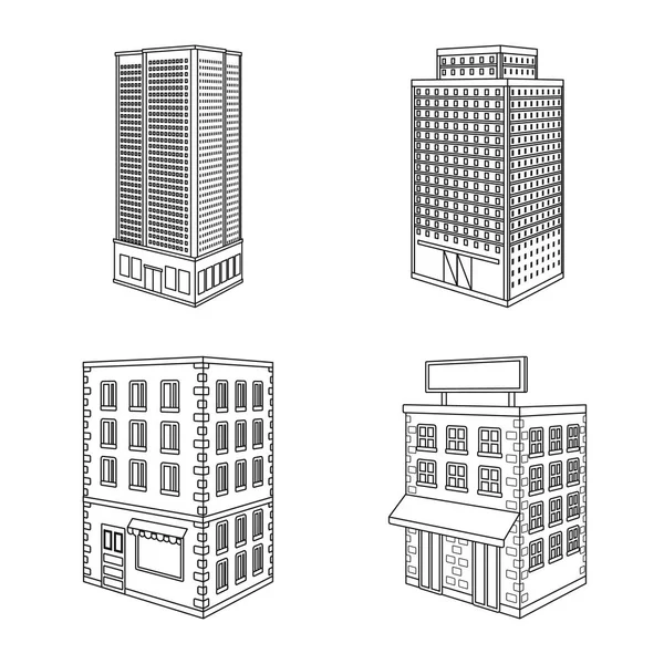 Objet isolé de la maison et l'icône de l'appartement. Ensemble de maison et icône vectorielle moderne pour le stock . — Image vectorielle